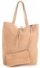 Bőr táska shopper bag Vera Pelle bézs 601